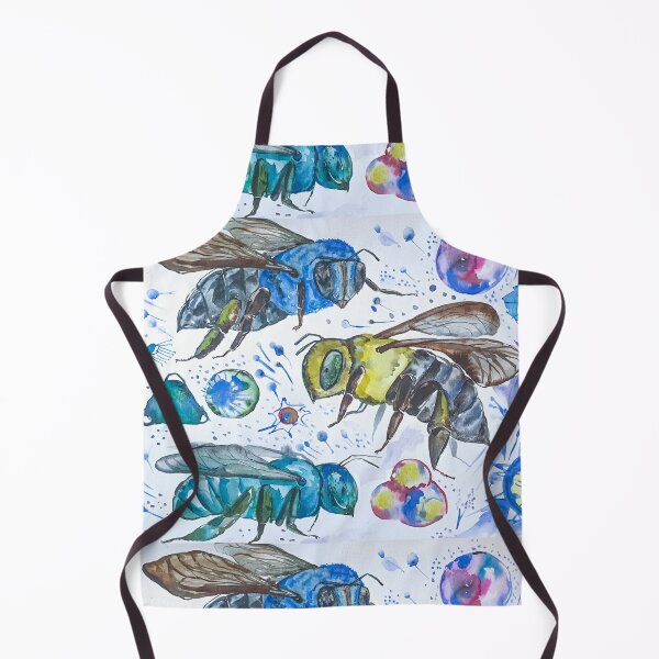 Item preview, Blue, Emerald and Great Carpenter Bees among Pollen Australian Bees designed and sold by Liz HL Art Shop.