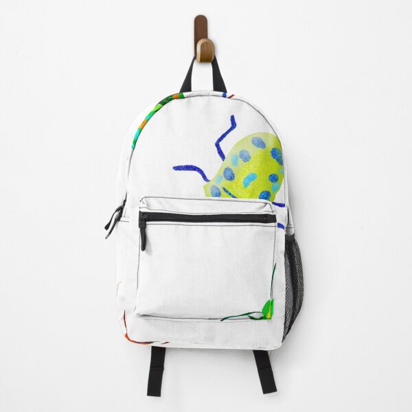 Item preview, Beetle illustration, pattern, green, yellow, orange, pink, purple, blue designed and sold by creativeshell.