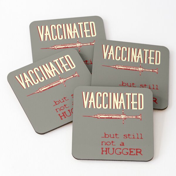 Item preview, vaccinated: but still not a hugger designed and sold by sandpiperstudio.