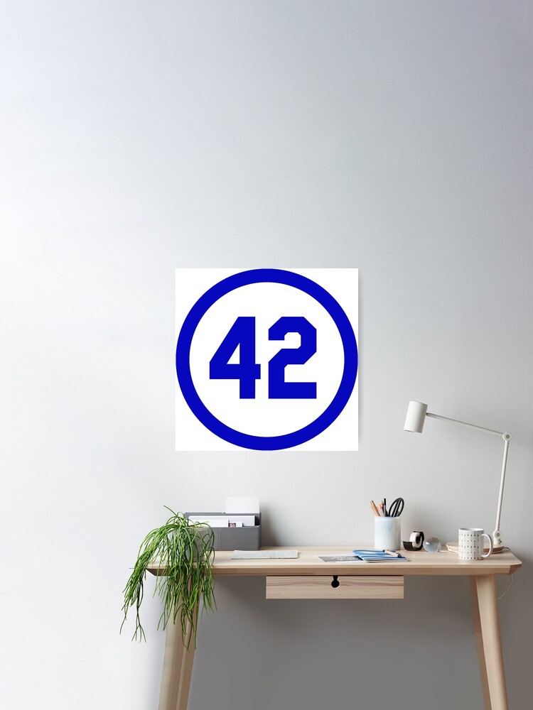 Jackie Robinson Baseball Number 42 Honoring Baseball Barrier Breaker   Sticker for Sale by prohockeylabs