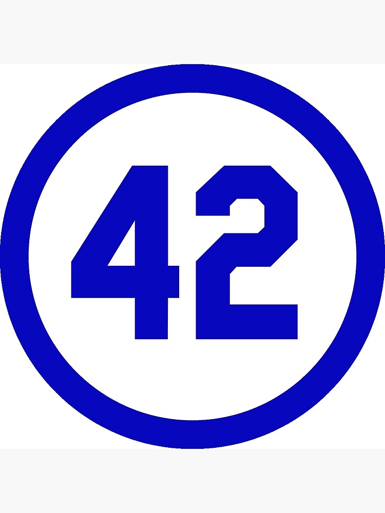 "Jackie Robinson Baseball Number 42 Honoring Baseball Barrier Breaker