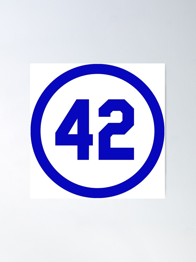 Blue Number 42 Honoring Baseballs Barrier Breaker Enamel Pin Button Badge Jackie Robinson Day