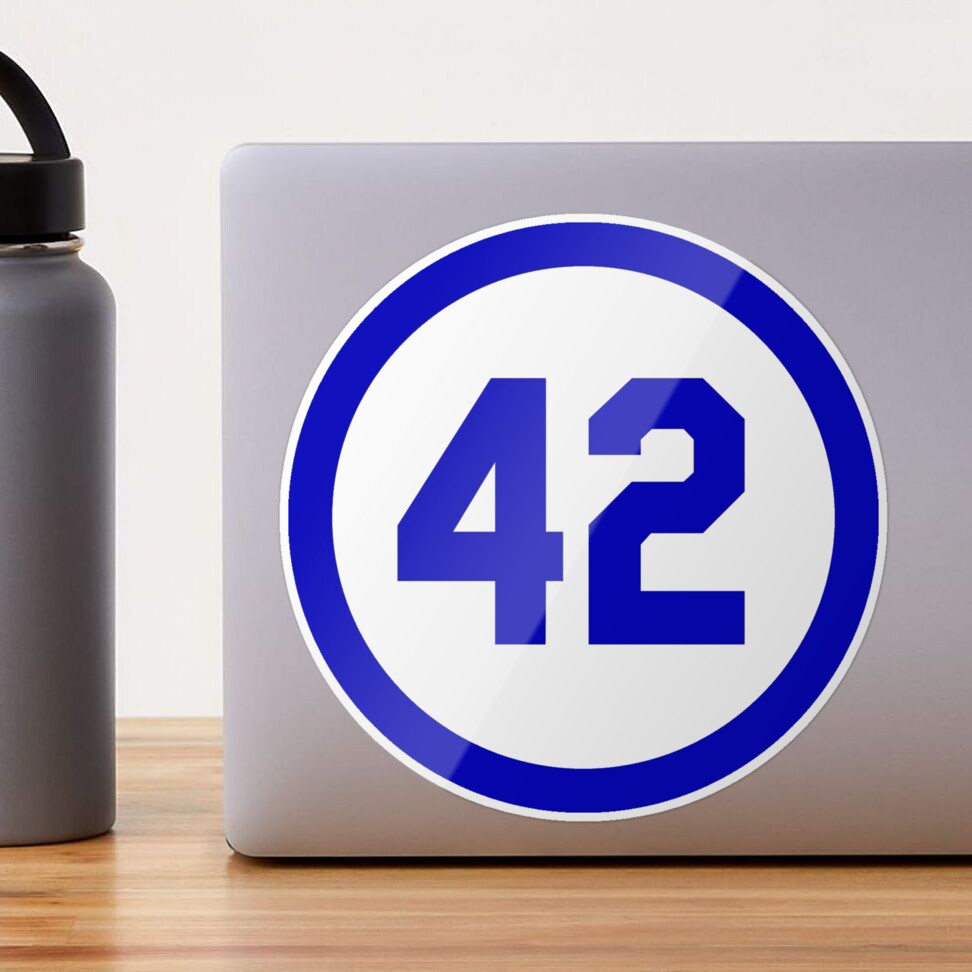 Baseball Number 42 Honoring Baseball Barrier Breaker Jackie Robinson  Sticker for Sale by prohockeylabs