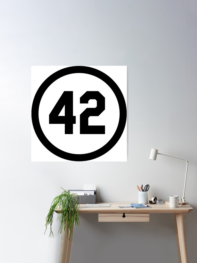 Jackie Robinson, number 42, Brooklyn Dodgers Poster