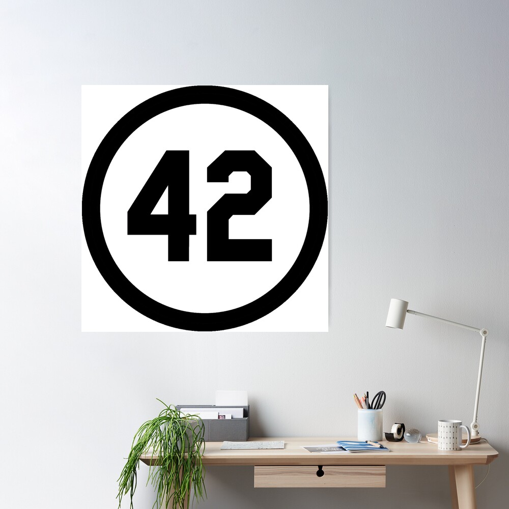 Jackie Robinson, number 42, Brooklyn Dodgers Poster