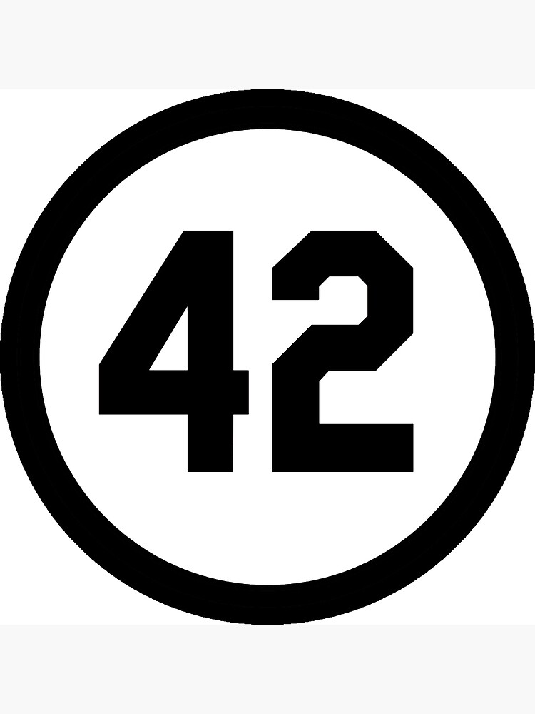 Number 42 - jersey number of Jackie Robinson - the only number to