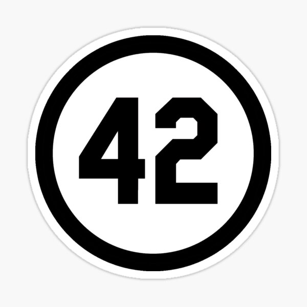 Jackie Robinson Retired Number Sticker | Brooklyn #42