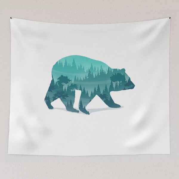 Item preview, Bear Silhouettre Over Forest designed and sold by YOUR SHOP.