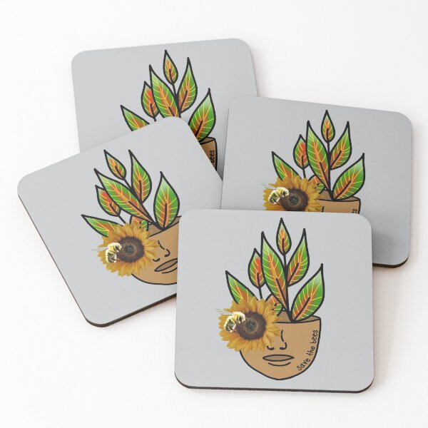 Item preview, Save The Bees, Croton Petra, Plant Person With Realism Sunflower designed and sold by 10pmCreations.