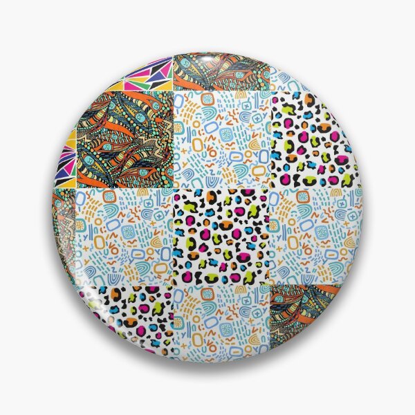 Item preview, Patches of Colorful Vintage Pattern designed and sold by HappinessWorld.