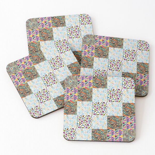 Item preview, Patches of Colorful Vintage Pattern designed and sold by HappinessWorld.