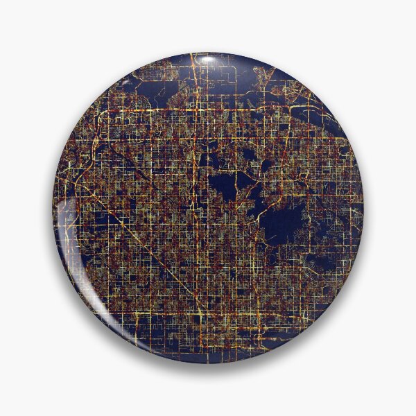 Item preview, Phoenix, Arizona, USA Map - City At Night designed and sold by deMAP.