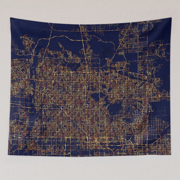 Item preview, Phoenix, Arizona, USA Map - City At Night designed and sold by deMAP.