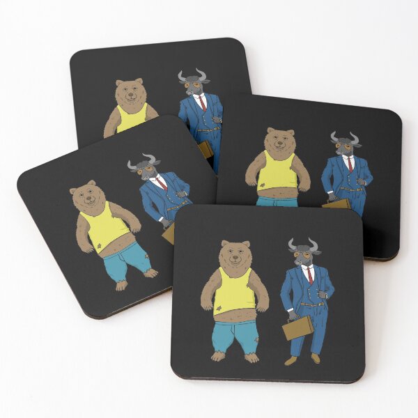 Item preview, Poor bear and rich bull, stock market exchange designed and sold by tonstan.