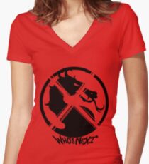 Mortal Kombat X - Who's Next? Women's Fitted V-Neck T-Shirt
