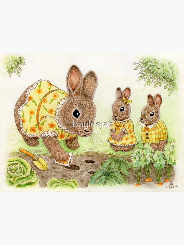 "Garden Bun Lesson" Photographic Print for Sale by bayleejae Redbubble
