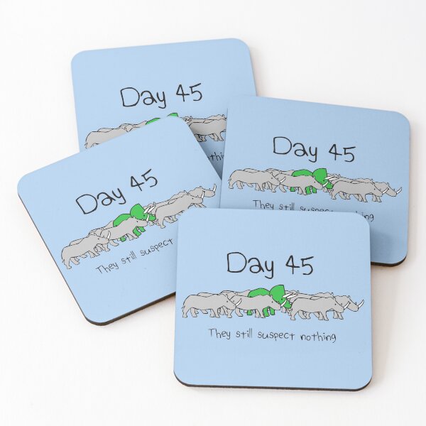 Item preview, Day 45. They still suspect nothing (Triceratops + Rhinos) designed and sold by jezkemp.