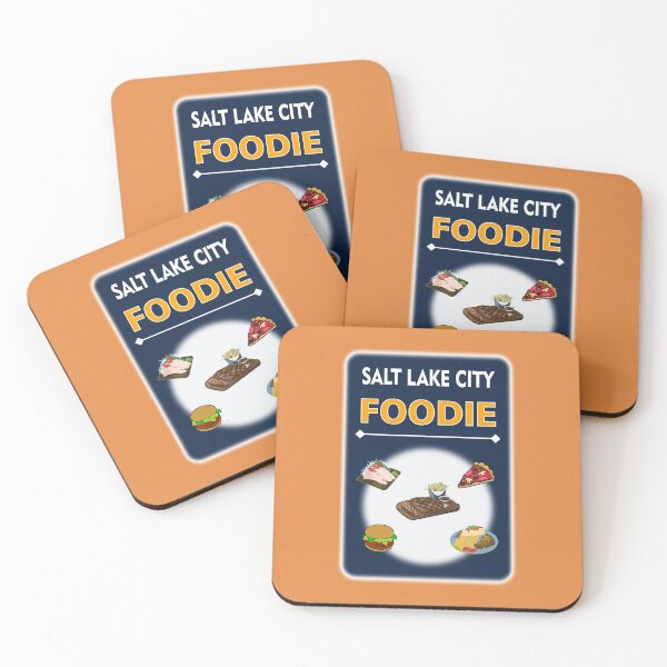 Item preview, Salt Lake City - Foodie - Dark Blue Background designed and sold by ThisNThatImages.