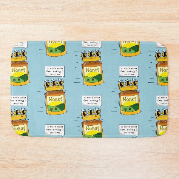 Item preview, Honey Bees with Honey Jar designed and sold by catandbrollyart.