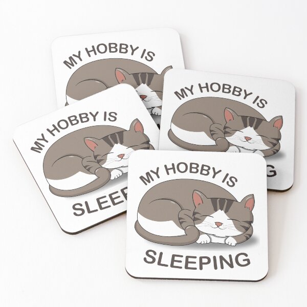 Item preview, My Hobby is sleeping - Cat cute sleeping designed and sold by pawsomelove.