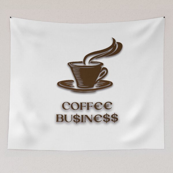 Item preview, Coffee business written with monetary symbols like euro and dollar designed and sold by PhotoPrise.