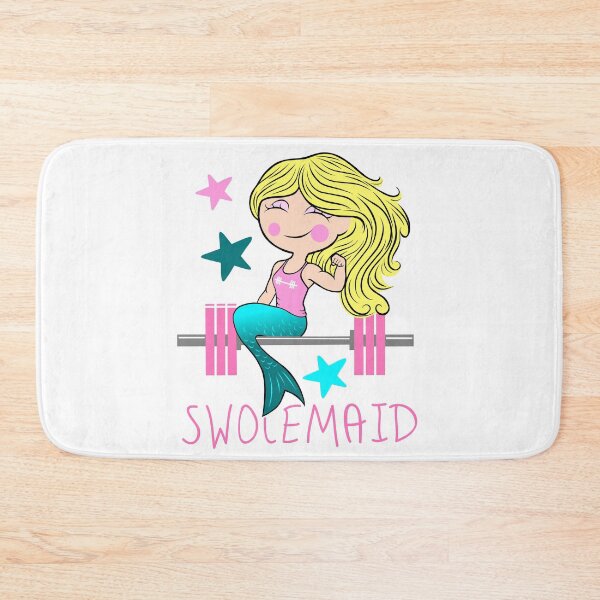 Item preview, fitness, strong mermaid, gym girl, barbell girl, fit girl designed and sold by Tim Addison.