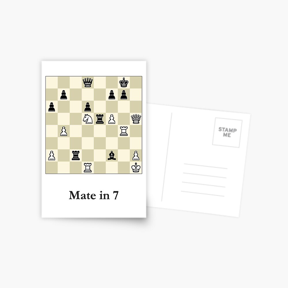 Chess Puzzle - Mate in 7 Greeting Card for Sale by Dave42