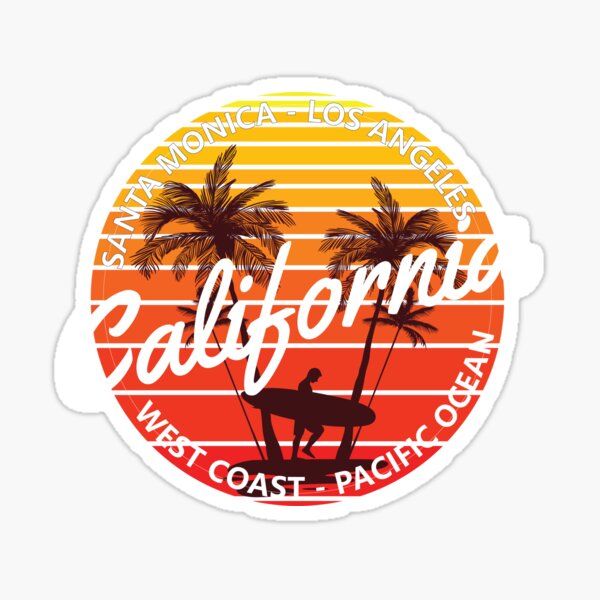 California Dream Sticker Santa Cruz Los Angeles San Diego Malibu Santa  Monica Socal I Love CA Sticker Beach City & Travel -  Canada