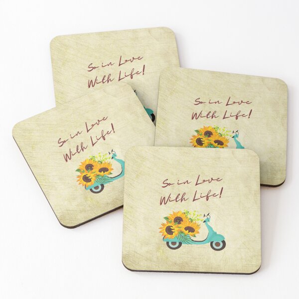 Item preview, So in Love with Life!  Sunflowers and Scooter. designed and sold by Ksaavet.