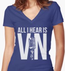 Vin Scully Women's Fitted V-Neck T-Shirt