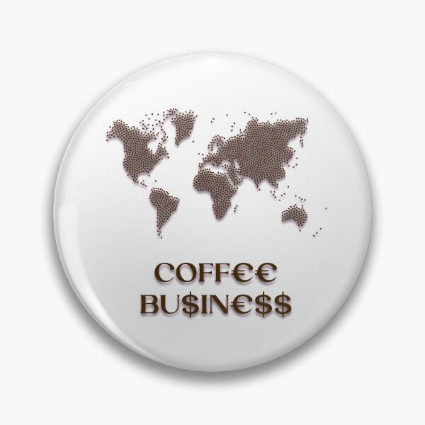 Item preview, Coffee business written with monetary symbols like euro and dollar, Map of the world drawn with coffee beans designed and sold by PhotoPrise.