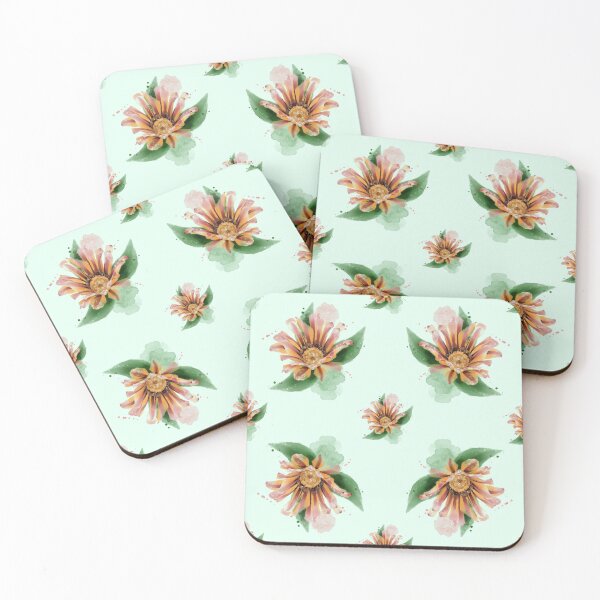 Item preview, Orange gerbera floral pattern designed and sold by Mashusha-art.