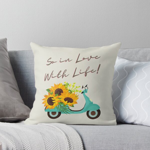 Item preview, So in Love with Life!  Scooter and Sunflowers designed and sold by Ksaavet.