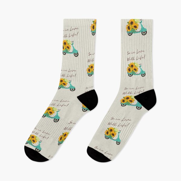 Item preview, So in Love with Life!  Scooter and Sunflowers designed and sold by Ksaavet.