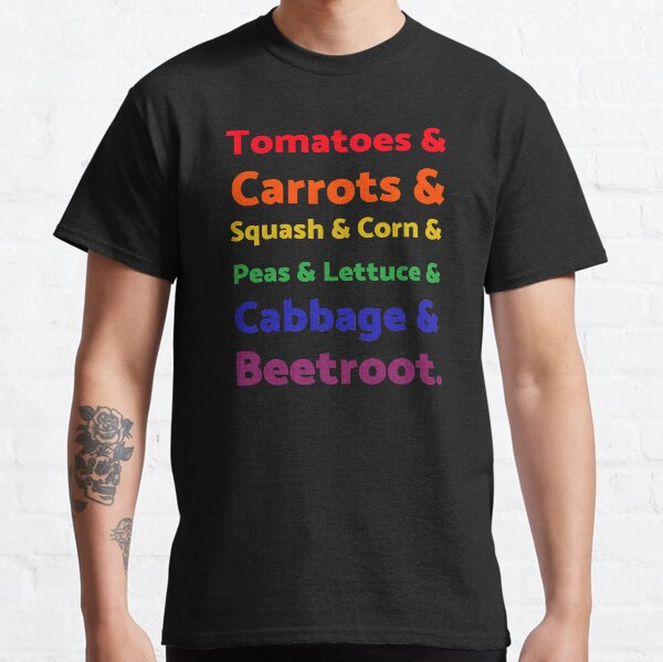 Rainbow List of Vegetables Classic T-Shirt
