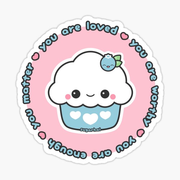 Cute Strawberry Cupcake Sticker for Sale by sugarhai