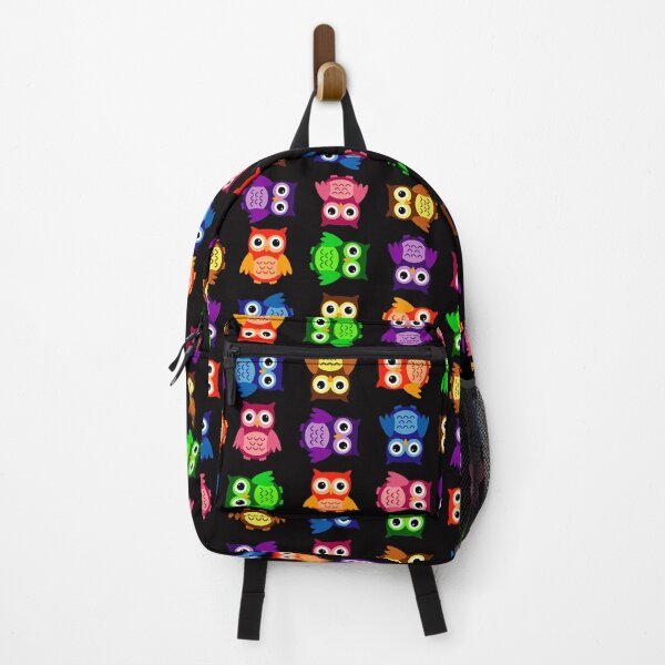 Item preview, Chibi Rainbow Owls on BLACK designed and sold by KColbyStudios.