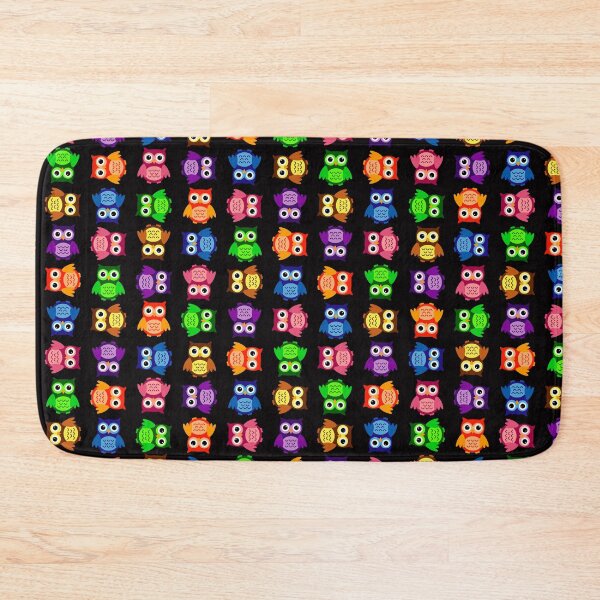 Item preview, Chibi Rainbow Owls on BLACK designed and sold by KColbyStudios.