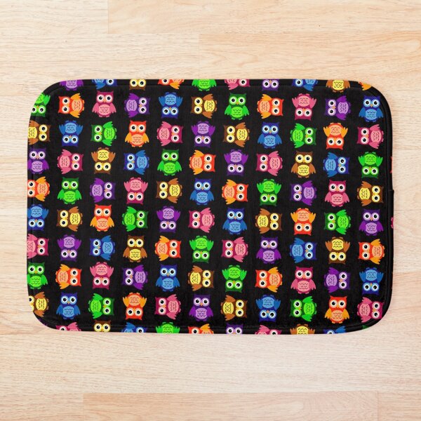 Item preview, Chibi Rainbow Owls on BLACK designed and sold by KColbyStudios.