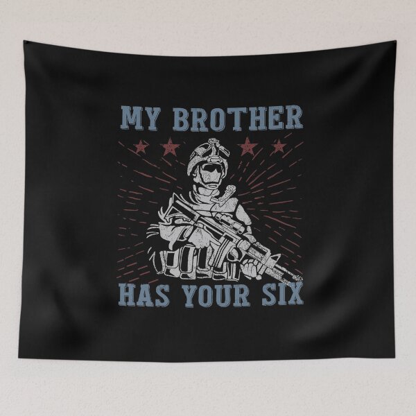 Item preview, My Brother Has Your Six. Army Brother. Red White Blue. designed and sold by Uppercase Tees.