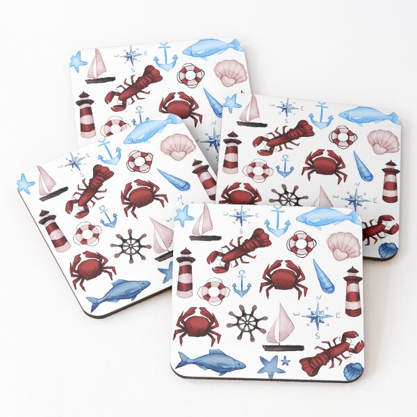 Item preview, sea/ sailor themed pattern designed and sold by HibiscusHeron.