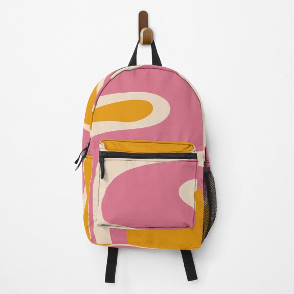 Item preview, Copacetic Retro Abstract Pattern in Thulian Pink, Mustard, and Cream Beige designed and sold by kierkegaard.