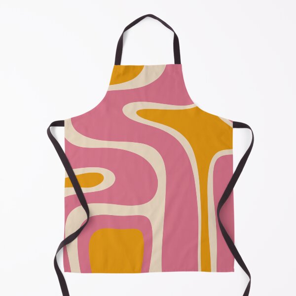 Item preview, Copacetic Retro Abstract Pattern in Thulian Pink, Mustard, and Cream Beige designed and sold by kierkegaard.
