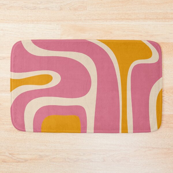 Item preview, Copacetic Retro Abstract Pattern in Thulian Pink, Mustard, and Cream Beige designed and sold by kierkegaard.