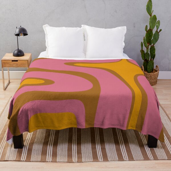 Item preview, Copacetic Retro Abstract Pattern in Thulian Pink, Mustard, and Ochre designed and sold by kierkegaard.
