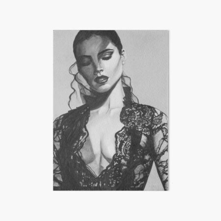 Beauty in black & white Art Board Print