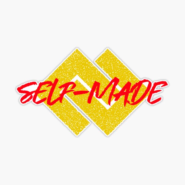 Self Made Script Logo Sticker for Sale by dariusone