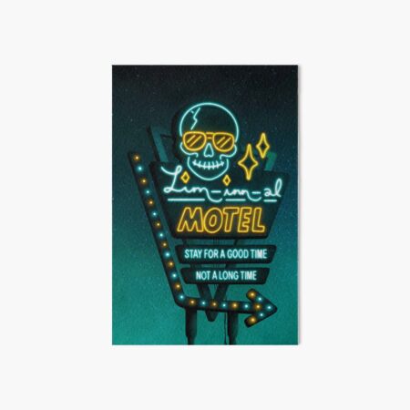 Death Tarot Motel Sign Art Board Print