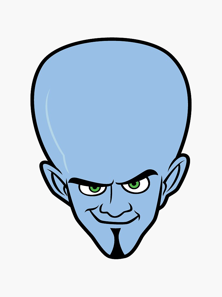 "Megamind Head Cutout" Sticker for Sale by oglemke Redbubble