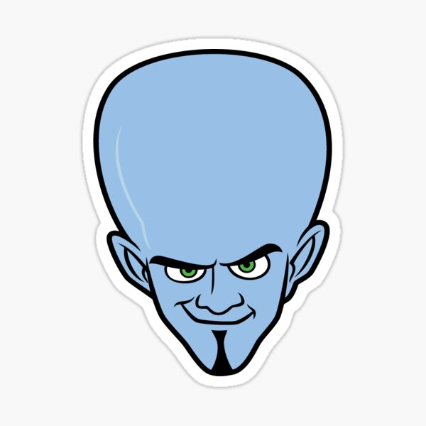 Megamind Head Cutout Sticker